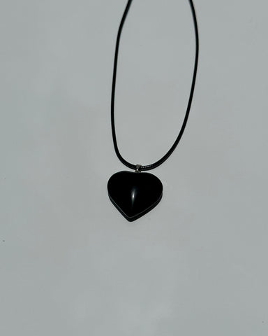 Black Obsidian Crystal Necklace