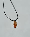 Tangerine Quartz Crystal Necklace