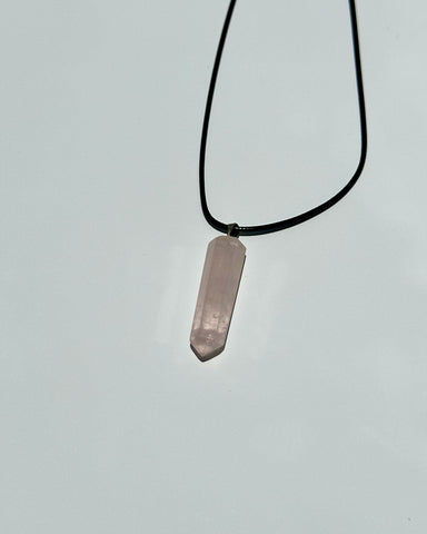 Rose Quartz Crystal Necklace