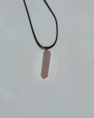 Rose Quartz Crystal Necklace