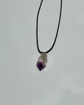 Raw Amethyst Point Crystal Necklace