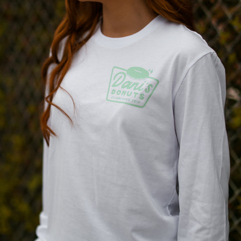 Dani's Donuts Long Sleeve T-Shirt White